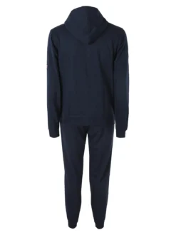 Lonsdale Completo tuta da uomo con cappuccio e zip con stampa logo - blu scuro