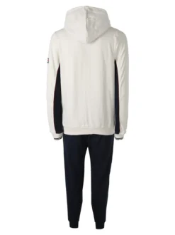 Lonsdale Completo tuta da uomo con cappuccio e zip - panna