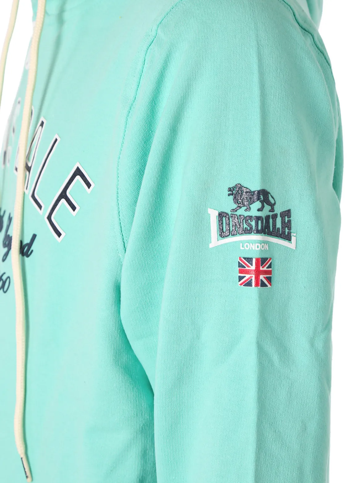 Lonsdale Completo tuta da uomo full zip con cappuccio - acqua marina