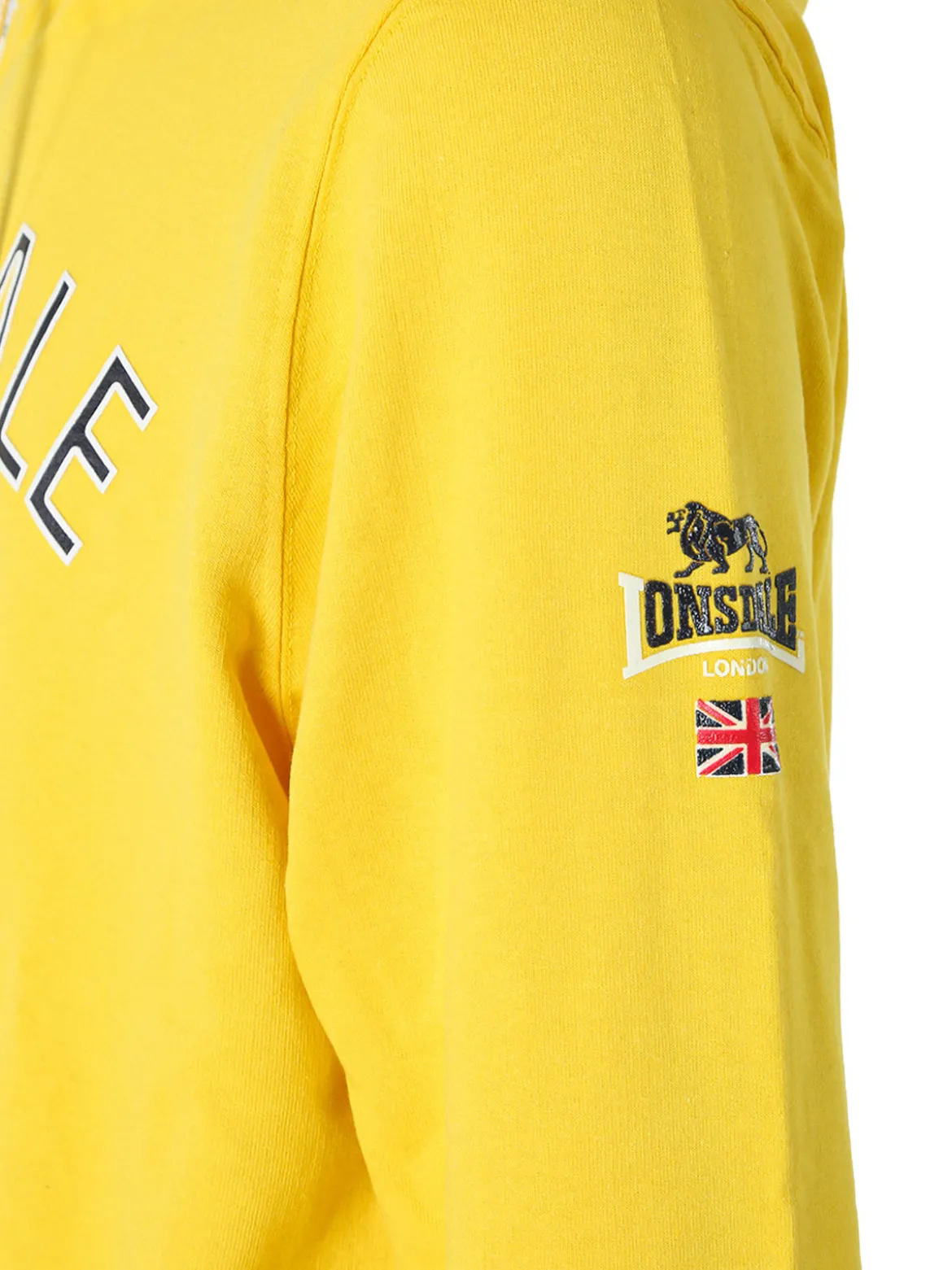 Lonsdale Completo tuta da uomo full zip con cappuccio - giallo