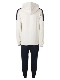 Lonsdale Completo tuta da uomo 2 pezzi con cappuccio e zip - panna