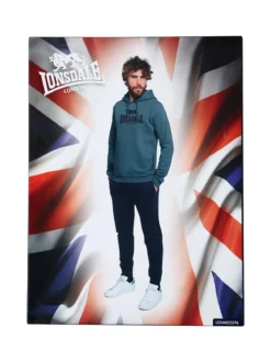 Lonsdale Completo tuta da uomo 2 pezzi con cappuccio - senape