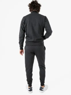 Lonsdale Completo tuta da uomo 2 pezzi con zip intera e stampa logo - grigio scuro
