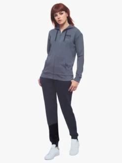 Lonsdale Completo tuta donna 2 pezzi full zip con cappuccio - cielo