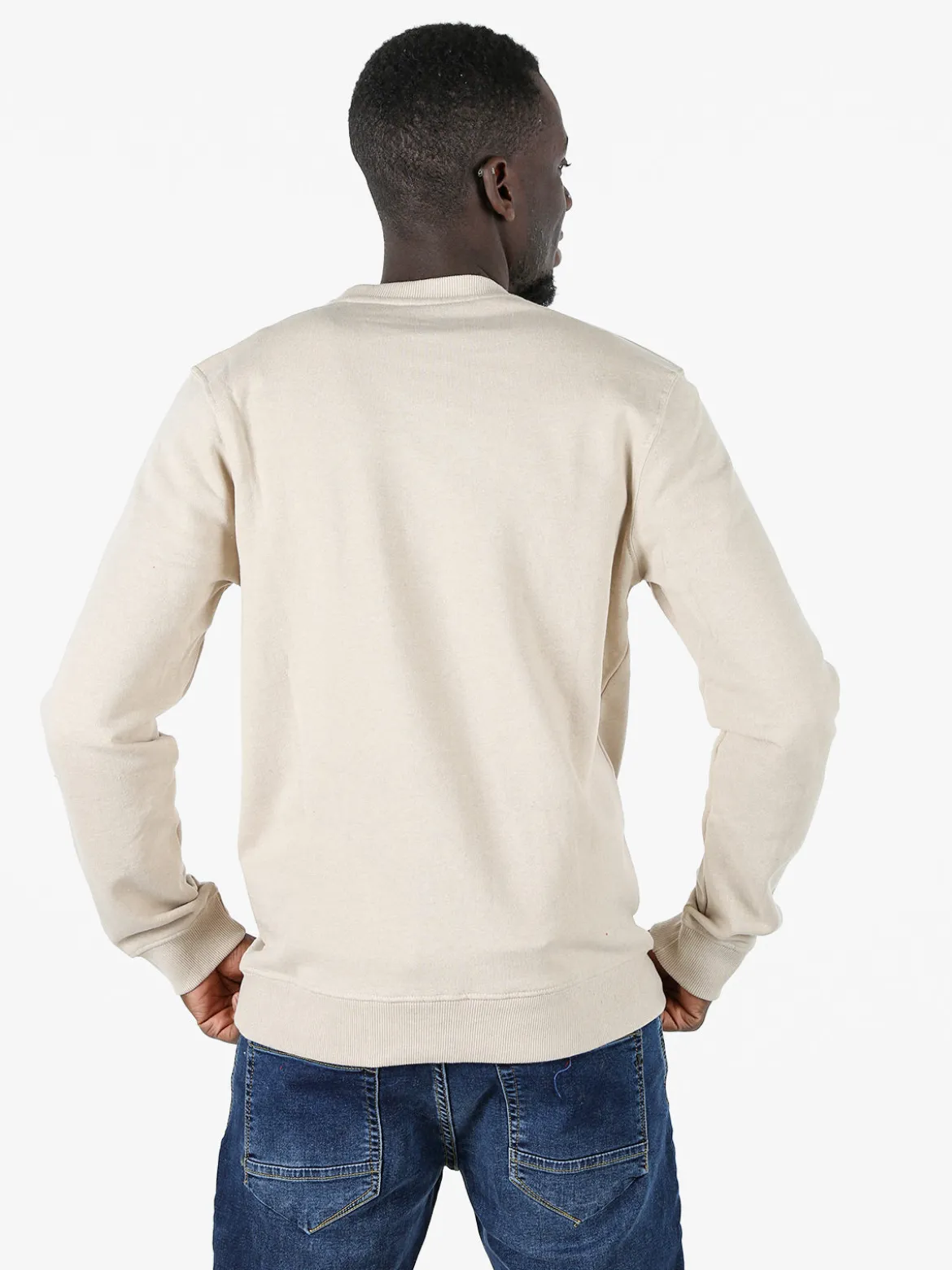 Lonsdale Felpa girocollo da uomo con logo - beige