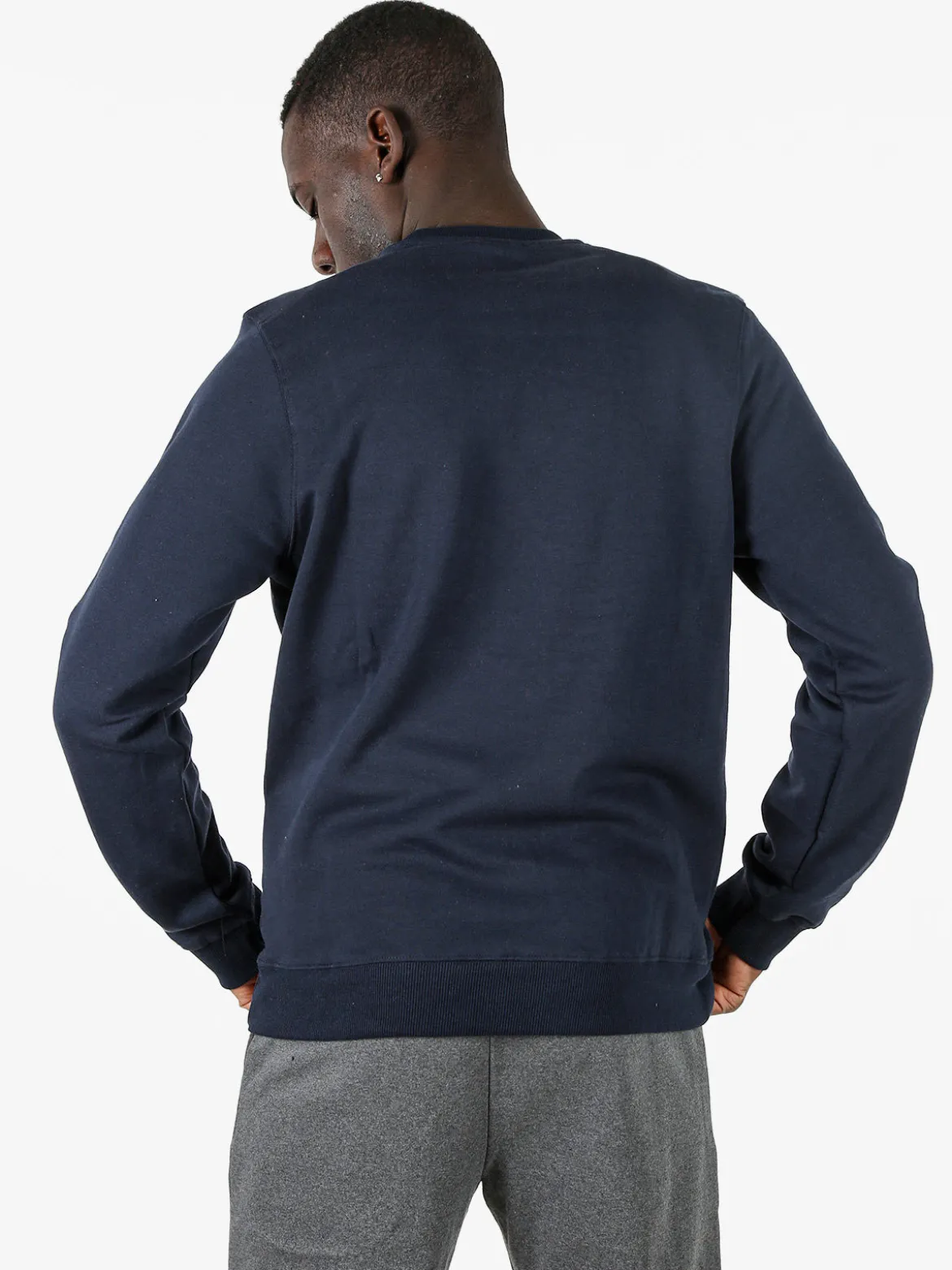 Lonsdale Felpa girocollo da uomo con logo - blu scuro