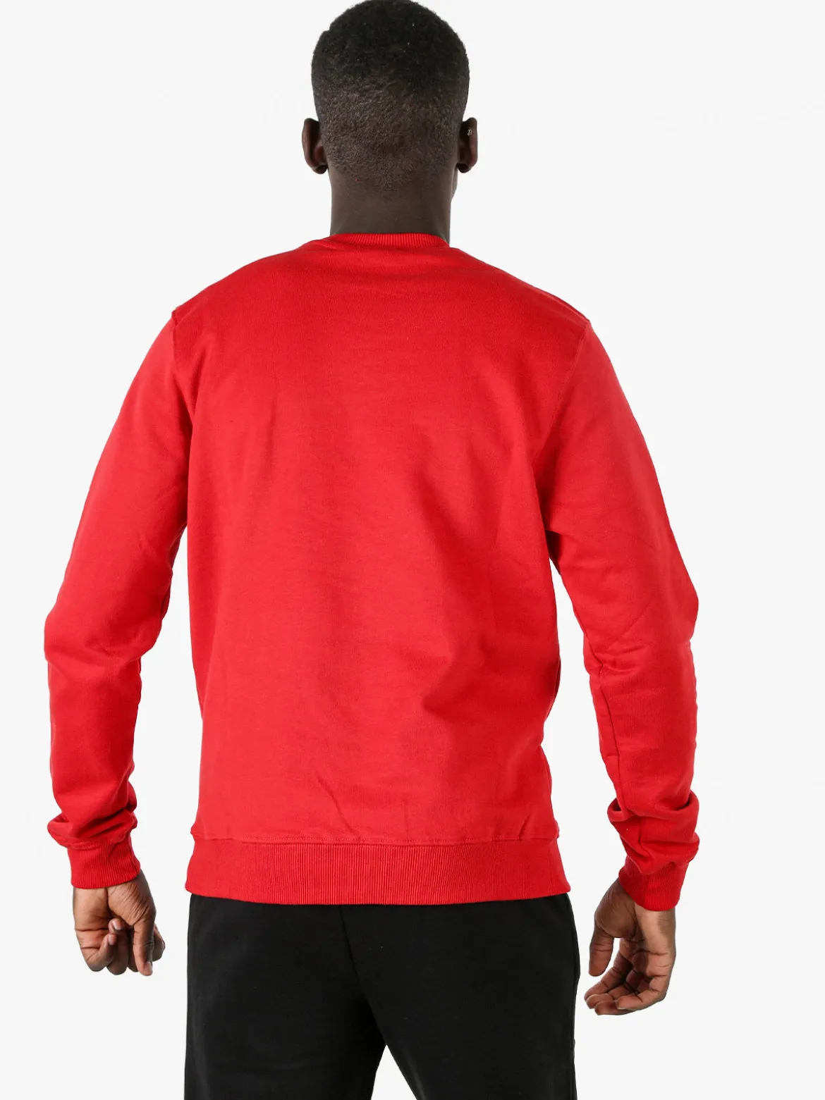 Lonsdale Felpa girocollo da uomo con logo - rosso