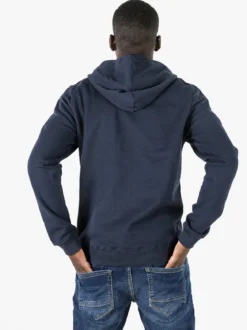 Lonsdale Felpa sportiva da uomo cappuccio e logo - blu scuro