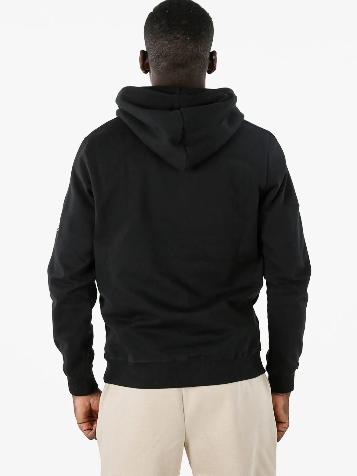 Lonsdale Felpa sportiva da uomo cappuccio e logo - nero