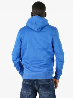 Lonsdale Felpa sportiva da uomo con cappuccio e logo - blu