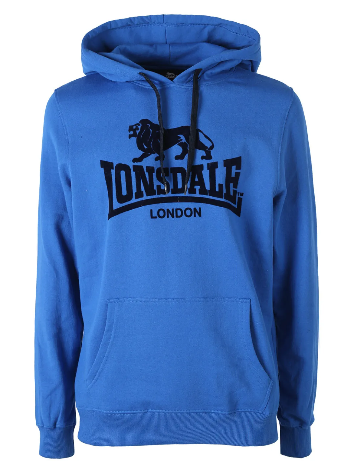 Lonsdale Felpa sportiva da uomo con cappuccio e logo - blu