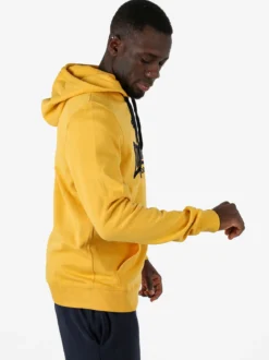 Lonsdale Felpa sportiva da uomo con cappuccio e logo - giallo