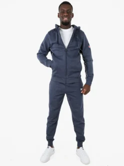 Lonsdale Felpa sportiva da uomo con cappuccio e zip - avion