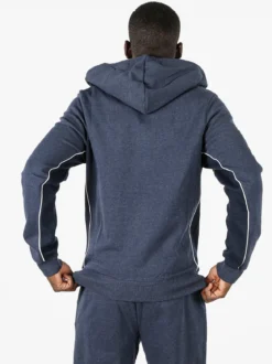 Lonsdale Felpa sportiva da uomo con cappuccio e zip - avion