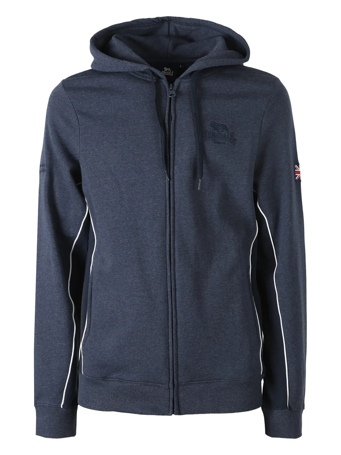 Lonsdale Felpa sportiva da uomo con cappuccio e zip - avion