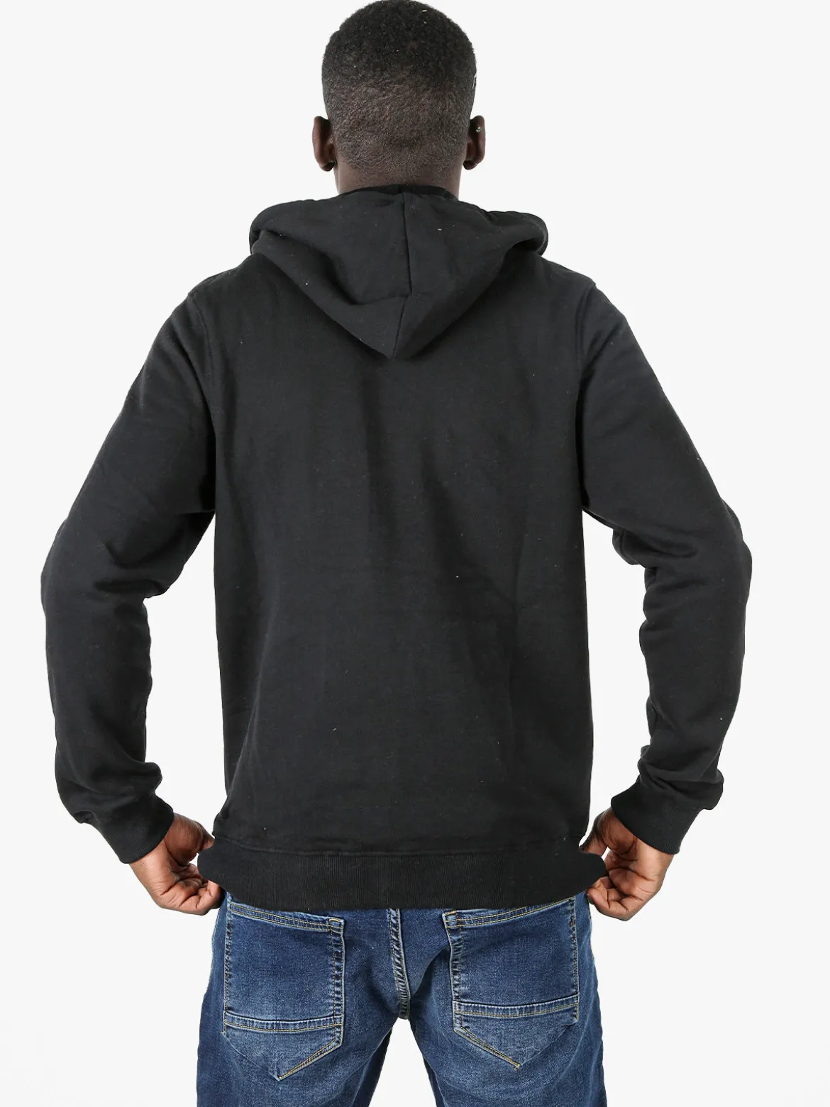 Lonsdale Felpa sportiva da uomo con cappuccio e zip - nero