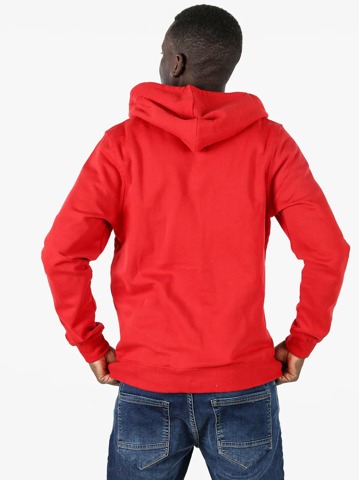Lonsdale Felpa sportiva da uomo con cappuccio e zip - rosso