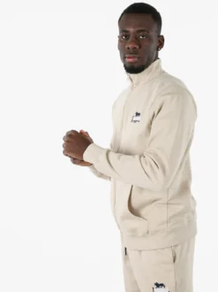 Lonsdale Felpa sportiva da uomo con zip intera - beige