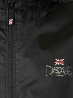 Lonsdale Giacca a vento con cappuccio e zip - nero