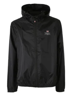 Lonsdale Giacca a vento con cappuccio e zip - nero