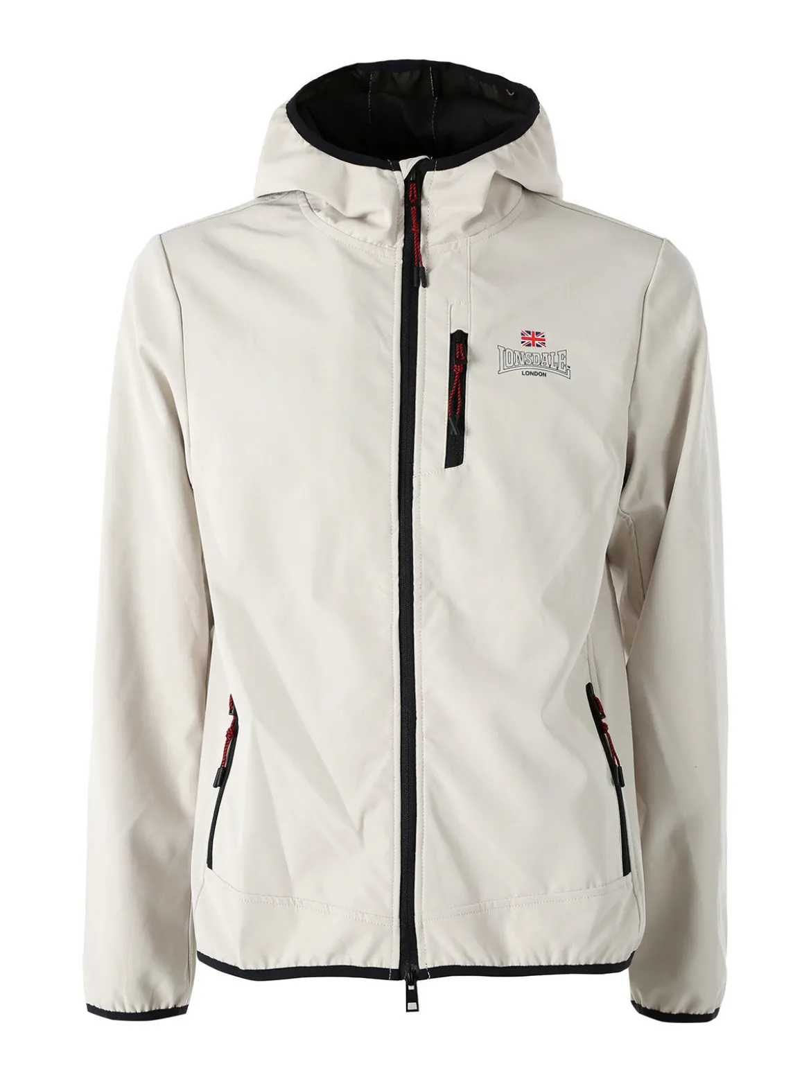Lonsdale Giacca a vento da uomo con cappuccio e zip - beige