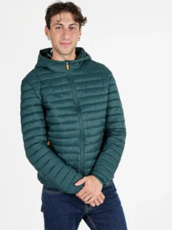 Lonsdale Giubbino da uomo 100 grammi con cappuccio e zip - verde