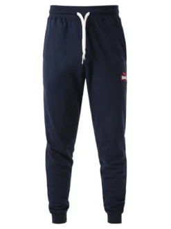 Lonsdale Pantaloni sportivi da uomo con coulisse e polsini - blu scuro