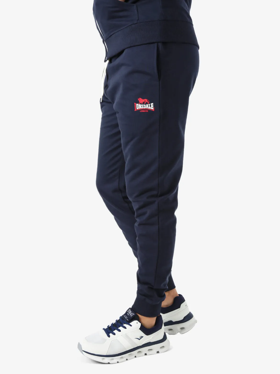 Lonsdale Pantaloni sportivi da uomo con coulisse e polsini - blu scuro