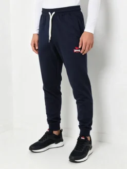 Lonsdale Pantaloni sportivi da uomo con coulisse e polsini - blu scuro