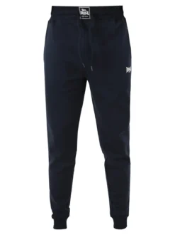 Lonsdale Pantaloni tuta da uomo con coulisse e polsini - blu scuro