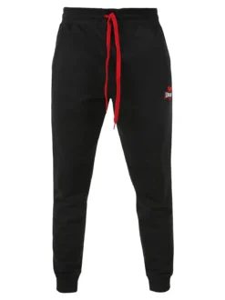 Lonsdale Pantaloni tuta da uomo con coulisse e polsini - nero