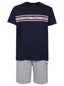 Lonsdale Pigiama corto da uomo in cotone