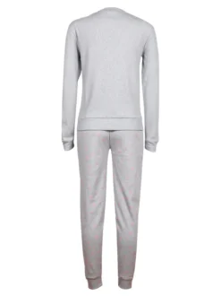 Lonsdale Pigiama da donna lungo in cotone con scritta