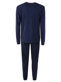 Lonsdale Pigiama da uomo in cotone - blu scuro