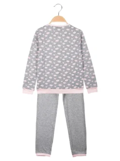 Lonsdale Pigiama lungo da bambina in cotone con stampe