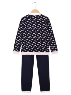 Lonsdale Pigiama lungo da bambina in cotone con stampe