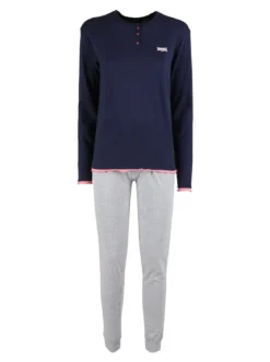 Lonsdale Pigiama lungo da donna in cotone