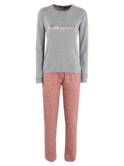 Lonsdale Pigiama lungo da donna in cotone