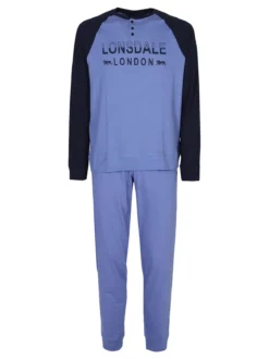 Lonsdale Pigiama lungo da uomo in cotone