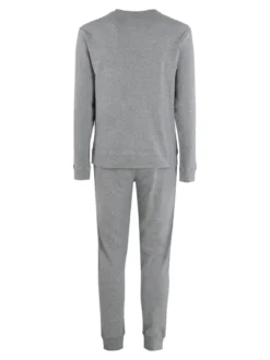 Lonsdale Pigiama lungo da uomo in cotone con scritta