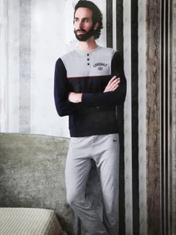 Lonsdale Pigiama lungo in cotone uomo