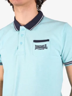 Lonsdale Polo da uomo a maniche corte con taschino