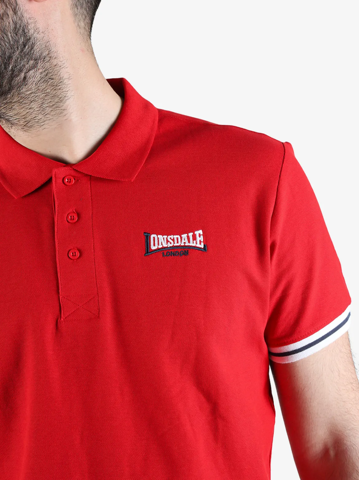 Lonsdale Polo da uomo in cotone a maniche corte