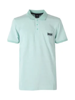 Lonsdale Polo da uomo in cotone a maniche corte con taschino - acqua marina