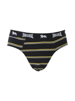 Lonsdale Slip rigati da uomo in cotone - nero