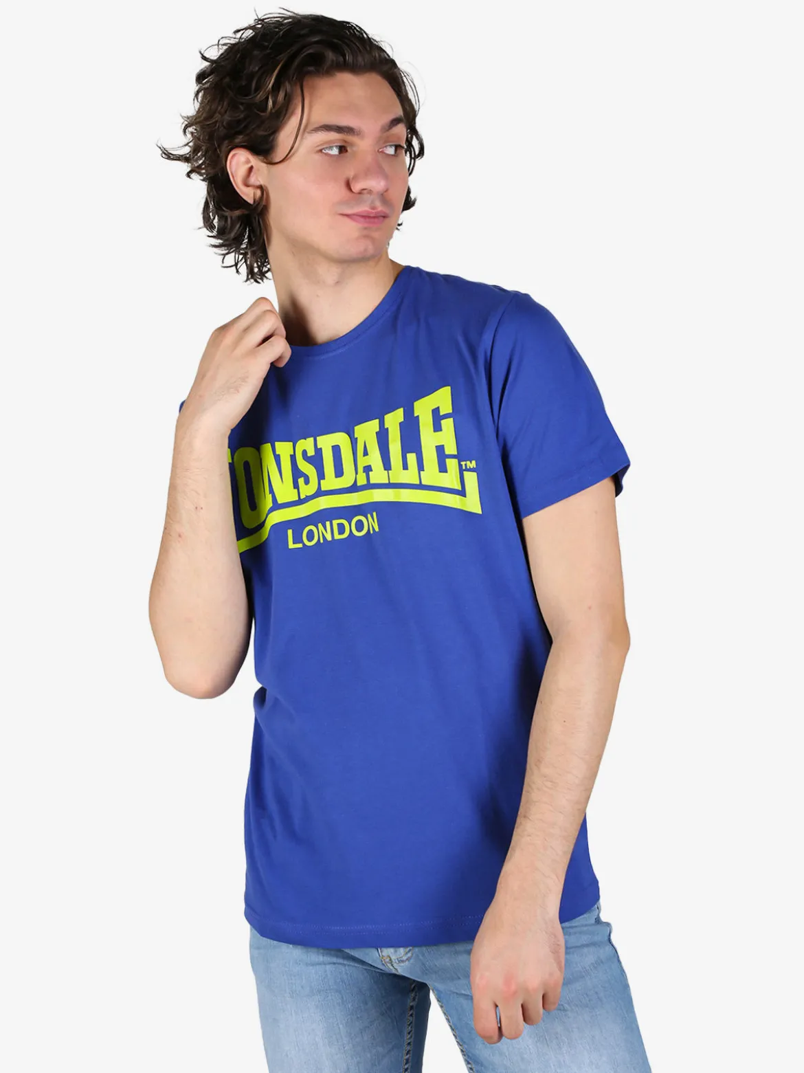 Lonsdale T-shirt da uomo in cotone con logo