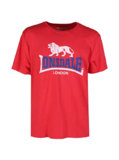 Lonsdale T-shirt girocollo da uomo in cotone con logo