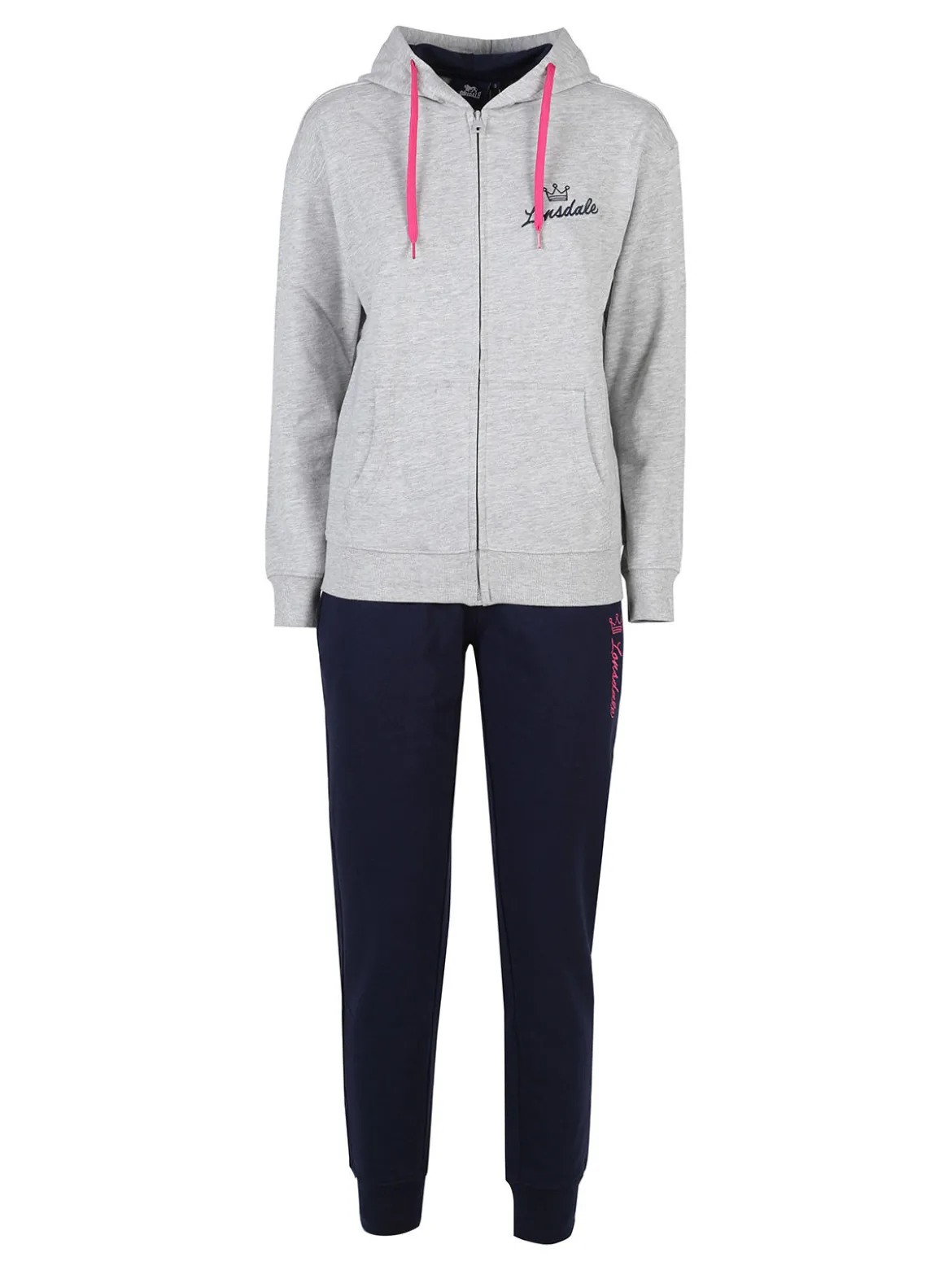 Lonsdale Tuta sportiva donna con cappuccio e zip