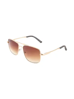 Looks Style Occhiali da sole aviatore da uomo - oro