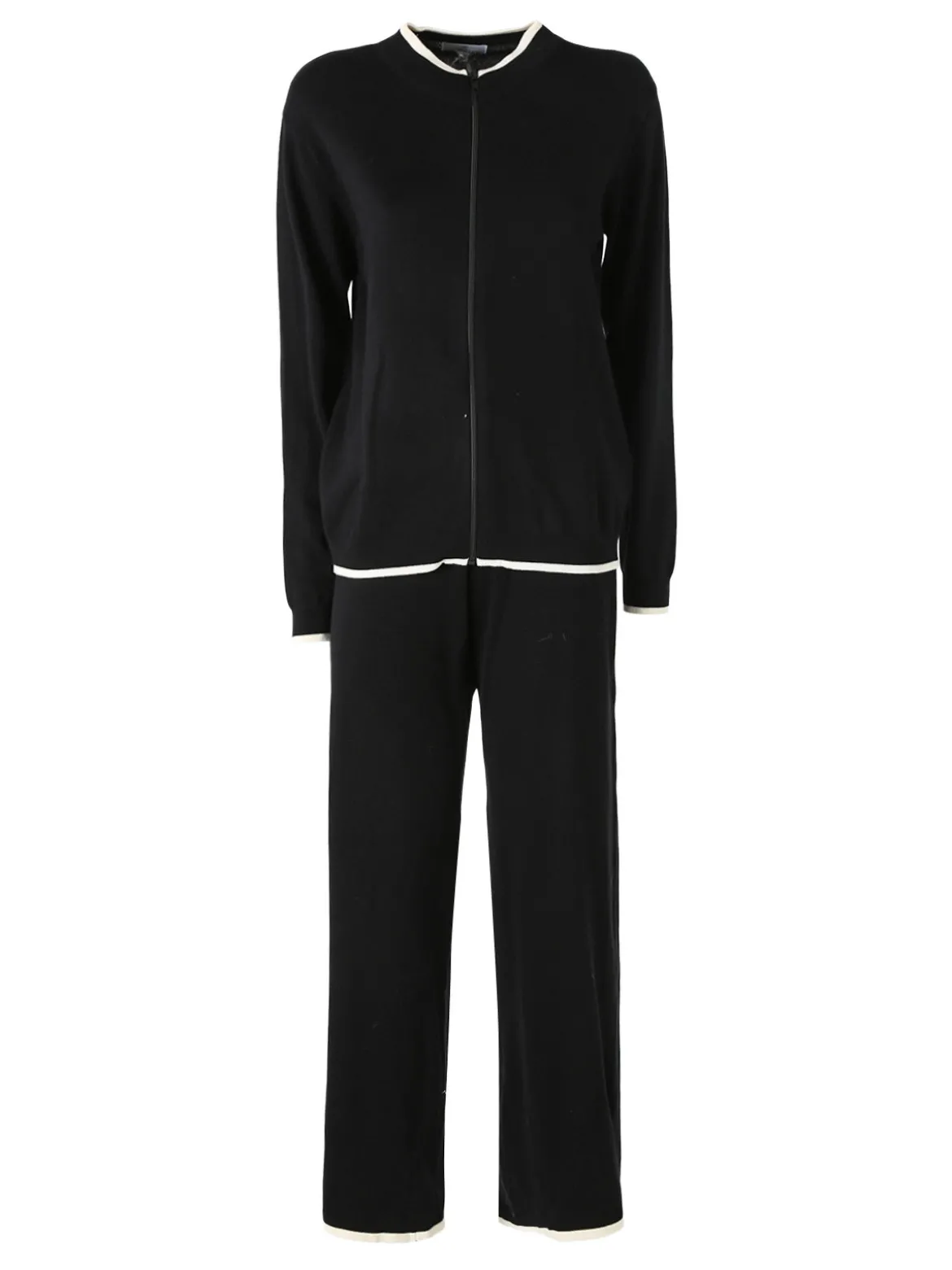 Lormar SELFIE Completo tuta da donna full zip in maglia leggera rasata - nero